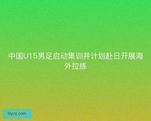 中国U15男足启动集训并计划赴日开展海外拉练 中国U15男足启动集训并计划赴日开展海外拉练